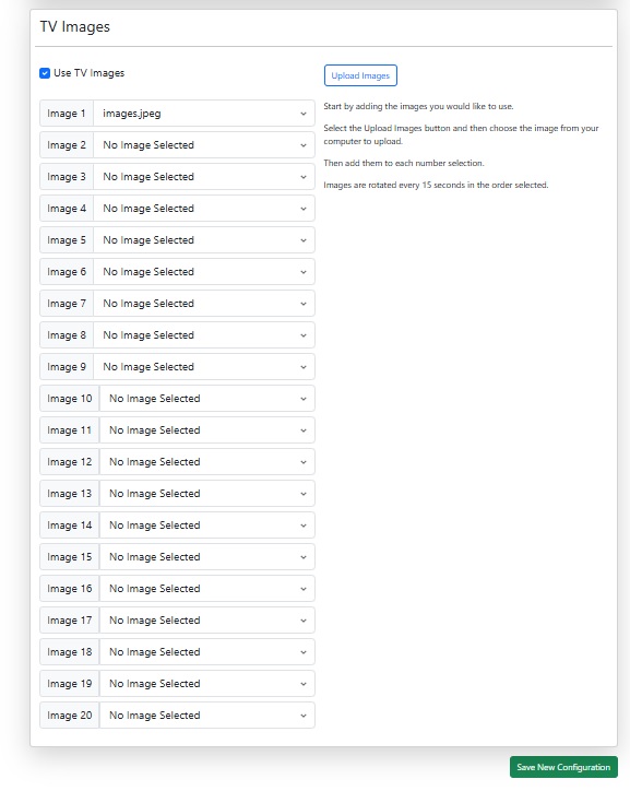 Set up the lobby TV to show names, numbers and advertising to your customers.